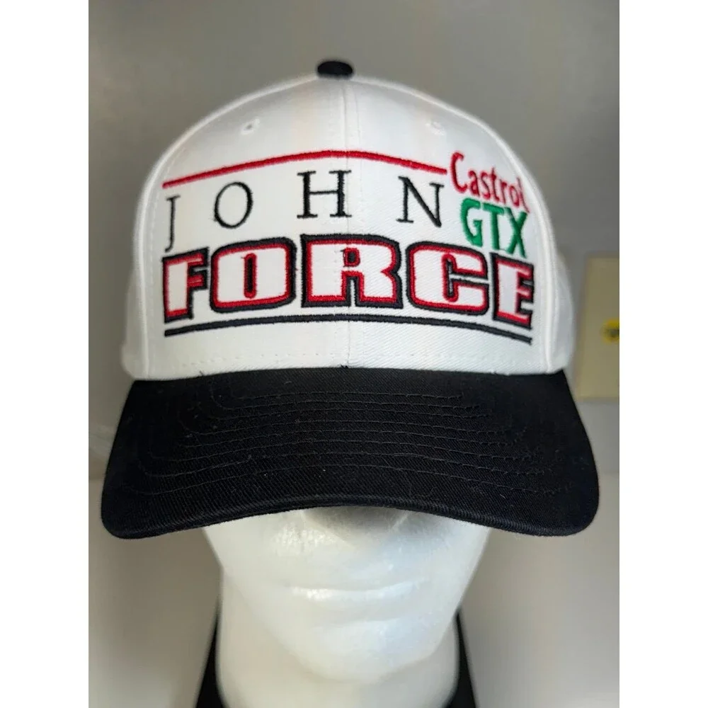 Vintage John Force Castrol GTX NHRA Snapback Hat Cap Racing‎ Hot Rod